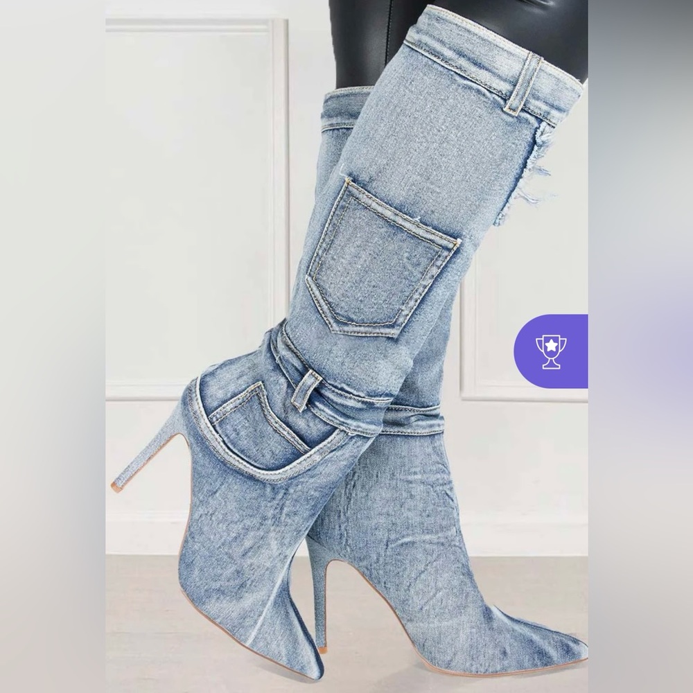 Denim Boots